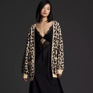 Anthropologie Porridge Animal Print Duster Sweater